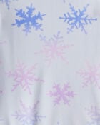 Toddler Girl Snowflake Tie dye Velour Long-Sleeve Loose Fit 2-Piece Pajamas - Blue, image 2 of 3 slides