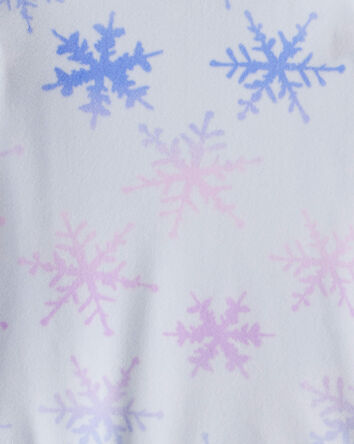 Toddler Girl Snowflake Tie dye Velour Long-Sleeve Loose Fit 2-Piece Pajamas - Blue, 