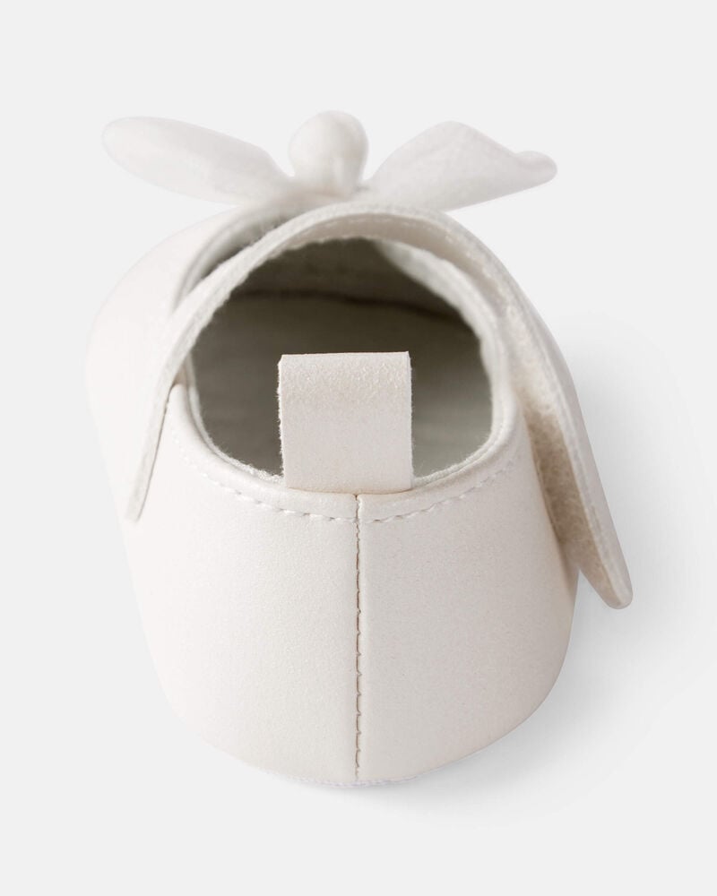 Baby Girl Tulle Bow Dress Shoes - White, image 3 of 6 slides