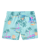 Toddler Tropical-Print Pull-On Swim Trunks, image 2 of 4 slides
