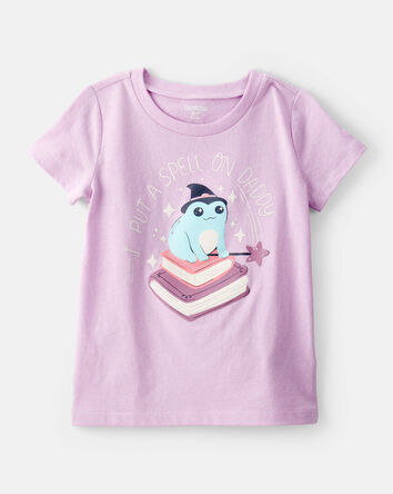 Toddler Girl I Put A Spell On Daddy Short-Sleeve Graphic Tee - Purple, 