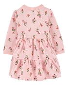 Baby Floral Print Fleece Dress, image 2 of 5 slides