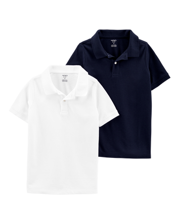 Kid 2-Pack Piqué Polos, 