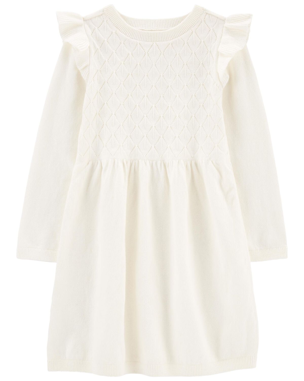 Ivory Toddler Sweater Dress