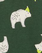 Baby Polar Bear 2-Way Zip Cotton Sleep & Play Pajamas, image 3 of 4 slides