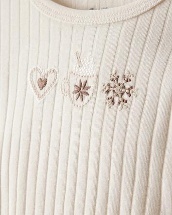 Baby Girl Long-Sleeve Top - Ivory, 