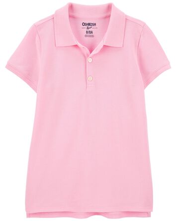 Kid Pink Piqué Polo Shirt, 