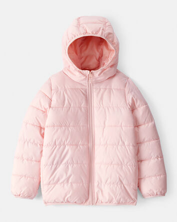 Kid Hooded Puffer Jacket - Pink, 