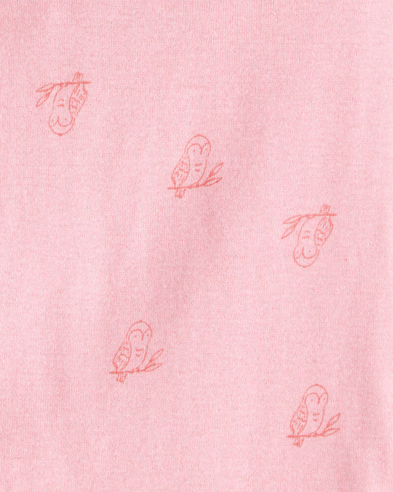 Baby Girl 4-Pack Owl Print Cotton Long-Sleeve Multipack Bodysuits - Green/Pink/White, image 4 of 6 slides