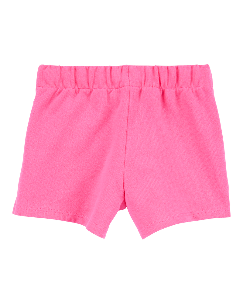 Baby Pull-On French Terry Shorts - Pink, image 2 of 4 slides