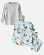 Baby 2-Pack Organic Cotton 2-Piece Pajamas Set, image 1 of 2 slides