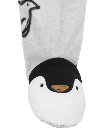Toddler 1-Piece Penguin Fleece Footie Pajamas, 