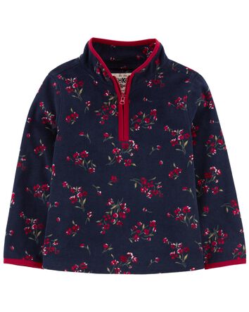 Toddler Vintage Floral Print Mircrofleece Cozie, 