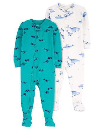 Baby 2-Pack PurelySoft 1-Piece Footie Pajamas, 