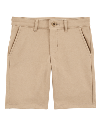 Kid Ponte Knit Uniform Pants - Khaki, 