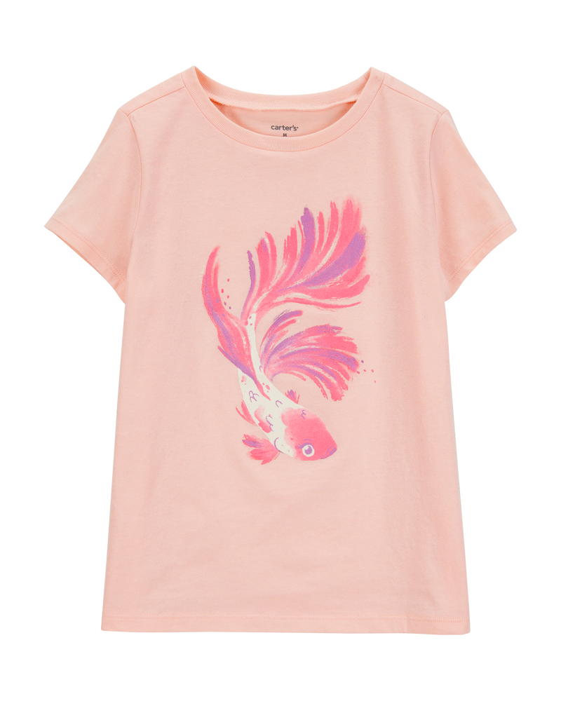 Kid Fish Short-Sleeve Graphic Tee - Orange, image 1 of 4 slides