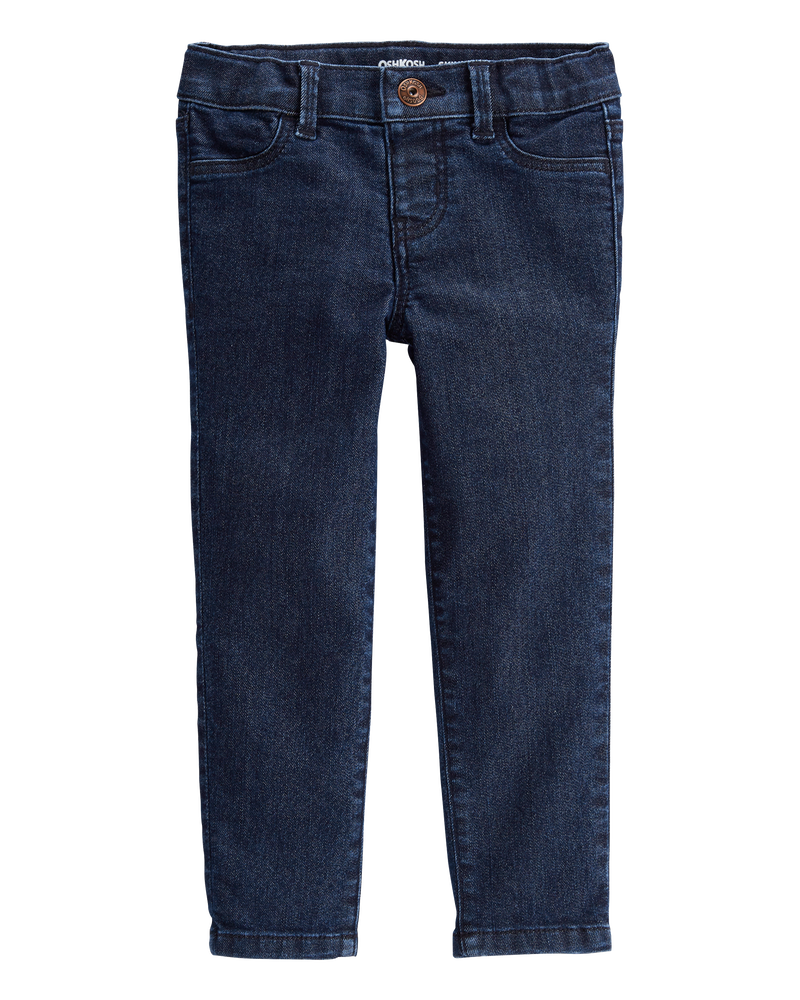 Baby Dark Blue Wash Skinny-Leg Jeans, image 1 of 4 slides