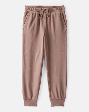 Boys French Terry Active Joggers - Brown, 