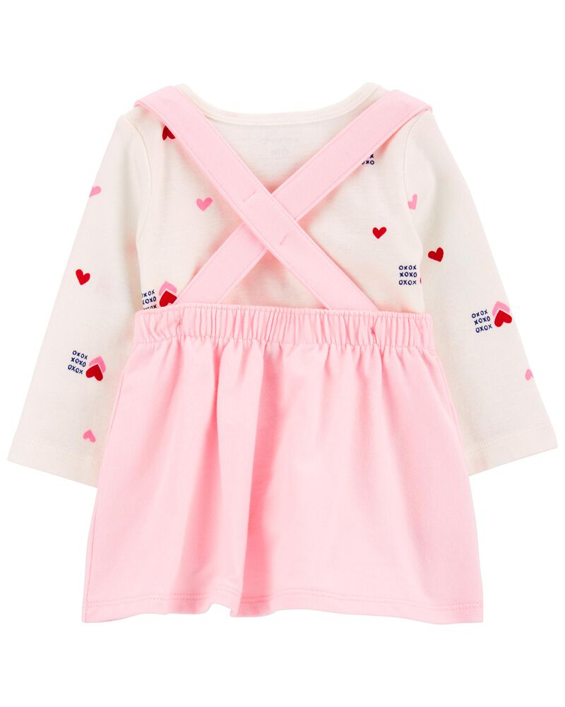 Baby 3-Piece Heart Print Jumper Set, image 2 of 6 slides