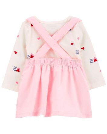 Baby 3-Piece Heart Print Jumper Set, 