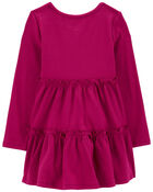 Toddler Long-Sleeve Ribbed Dress, image 2 of 4 slides