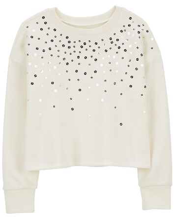 Kid Fleece Sequin Pullover, 