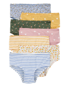 Toddler 7-Pack Floral Hearts Brief Stretch Cotton Underwear, image 1 of 3 slides
