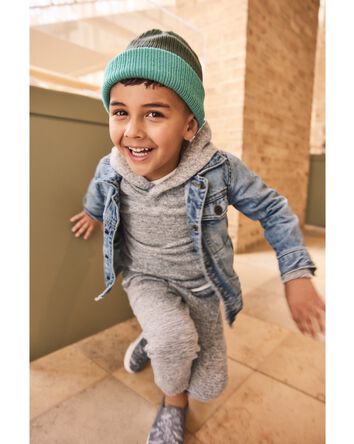 Toddler Soft Jersey Hooded Pullover, 