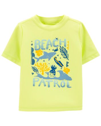 Toddler Beach Patrol Short Sleeve Rashguard, 