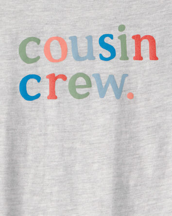 Toddler 'Cousin Crew' Graphic Tee - Grey, 