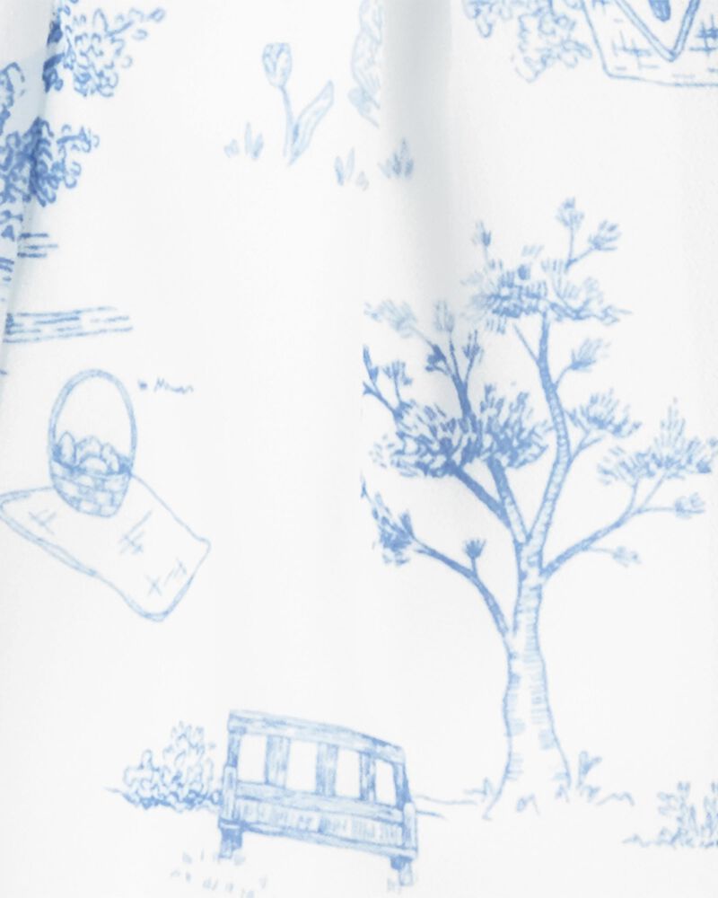 Baby Toile Print Crepe Dress, image 3 of 4 slides
