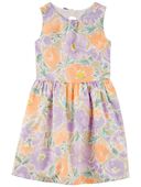 Multi - Kid Floral Sateen Dress