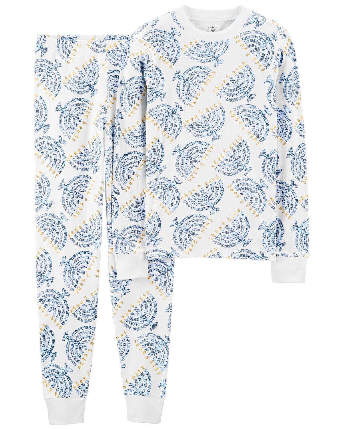 Adult 2-Piece Hanukkah 100% Snug Fit Cotton Pajamas