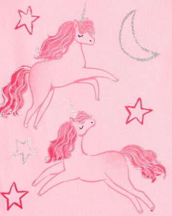 Toddler 4-Piece Unicorn Cotton Pajamas, 