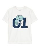 Toddler Dino Short-Sleeve Graphic Tee - Ivory, image 1 of 2 slides
