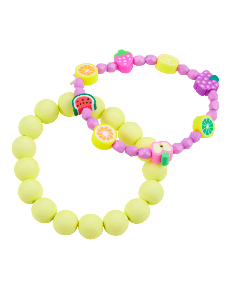 2-Pack Fruit Beaded Bracelets, image 1 of 1 slides