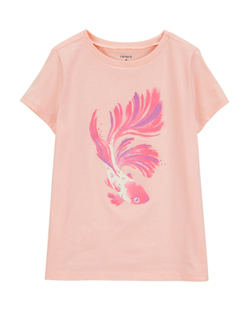 Kid Fish Short-Sleeve Graphic Tee - Orange, 