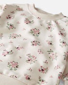 Baby Organic Cotton Pullover in Wildberry Bouquet, image 2 of 4 slides