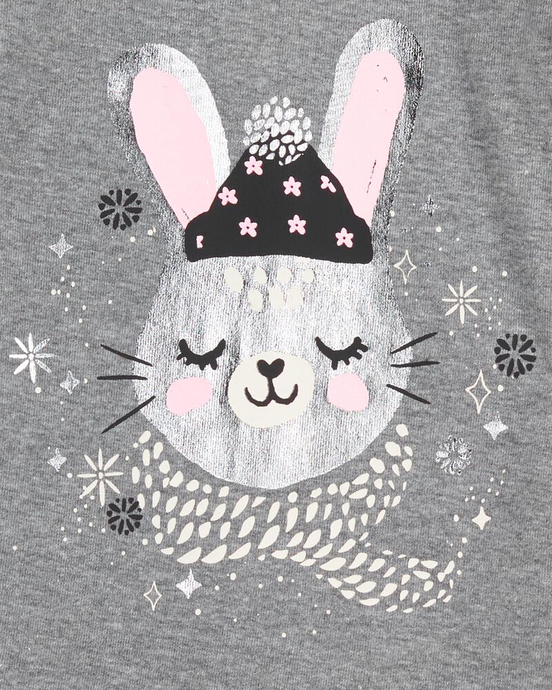 Toddler 4-Piece Bunny Cotton Blend Pajamas, image 2 of 4 slides