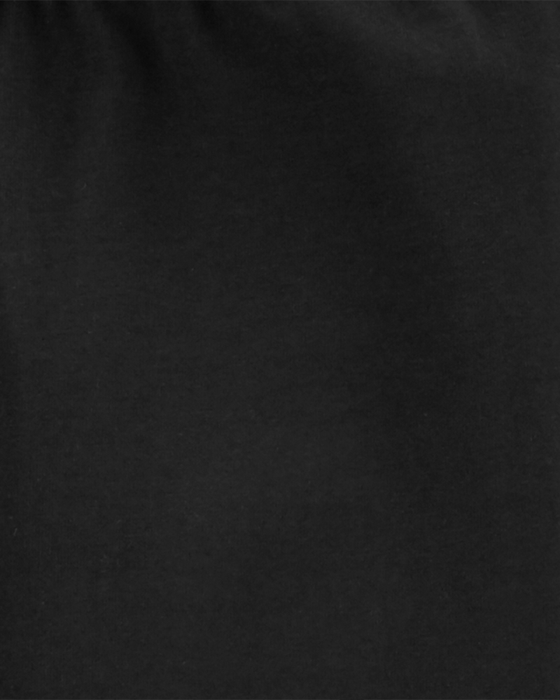 Kid 2-Pack Black Cotton Stretch Leggings, image 2 of 3 slides