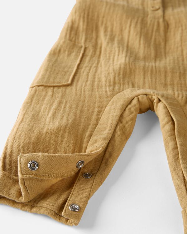 Prairie Grass Baby Organic Cotton Gauze Overalls