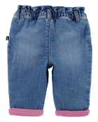 Baby Thermal Lined Jean Pants - Blue, image 2 of 5 slides