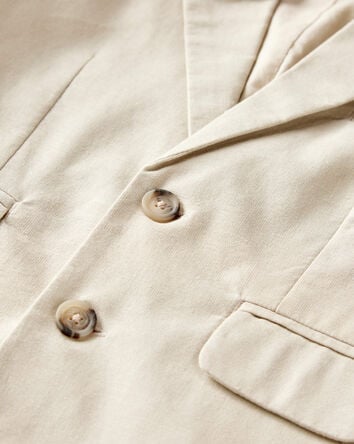 Toddler Linen Blazer Made With Organic Cotton - Khaki, 