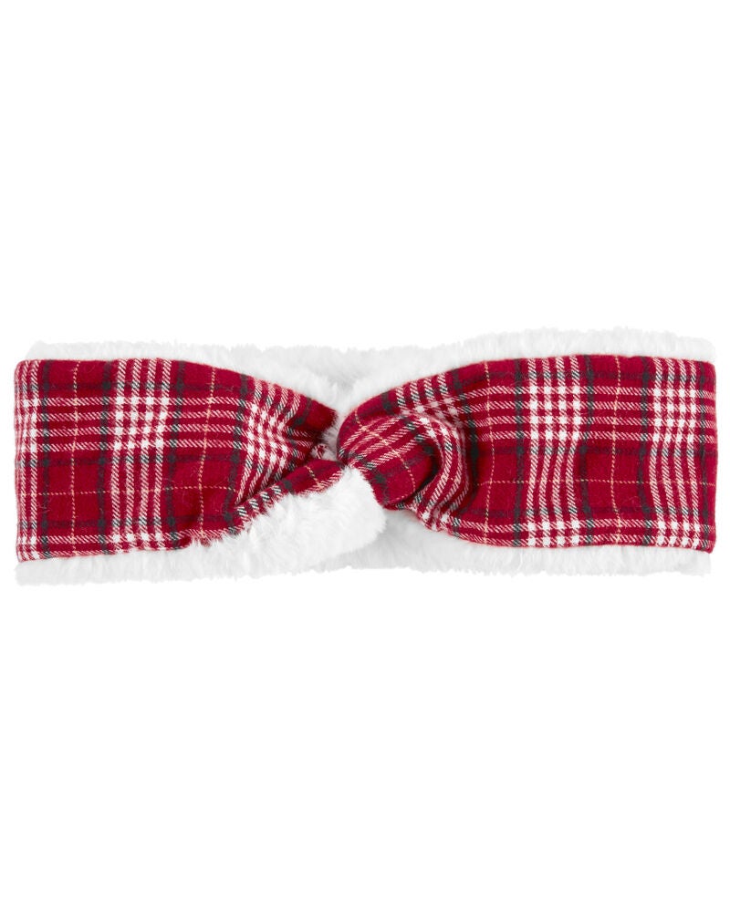 Toddler Plaid Ear Warmer, image 1 of 2 slides