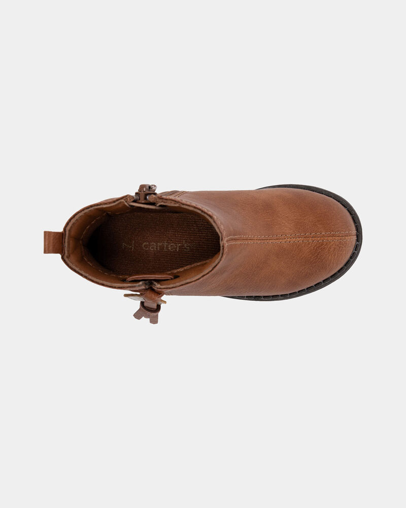 Toddler Girl Tassel Zip-Up Boots - Brown, image 4 of 6 slides