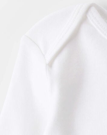 Baby 4-Pack Long-Sleeve Bodysuits - White
