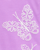 Kid 4-Piece Floral Butterfly Cotton Pajamas, image 3 of 7 slides