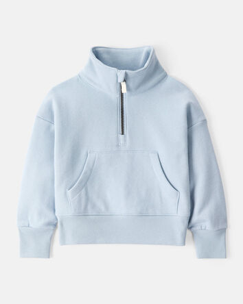 Toddler Girl DayDream Fleece Long-Sleeve Quarter-Zip Pullover Sweatshirt - Blue, 