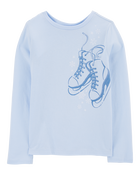 Kid Ice Skates Long-Sleeve Graphic Tee, image 1 of 3 slides