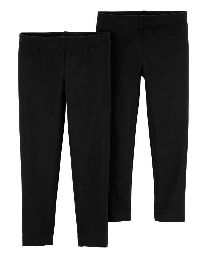 Toddler 2-Pack Black Leggings Set, image 1 of 2 slides